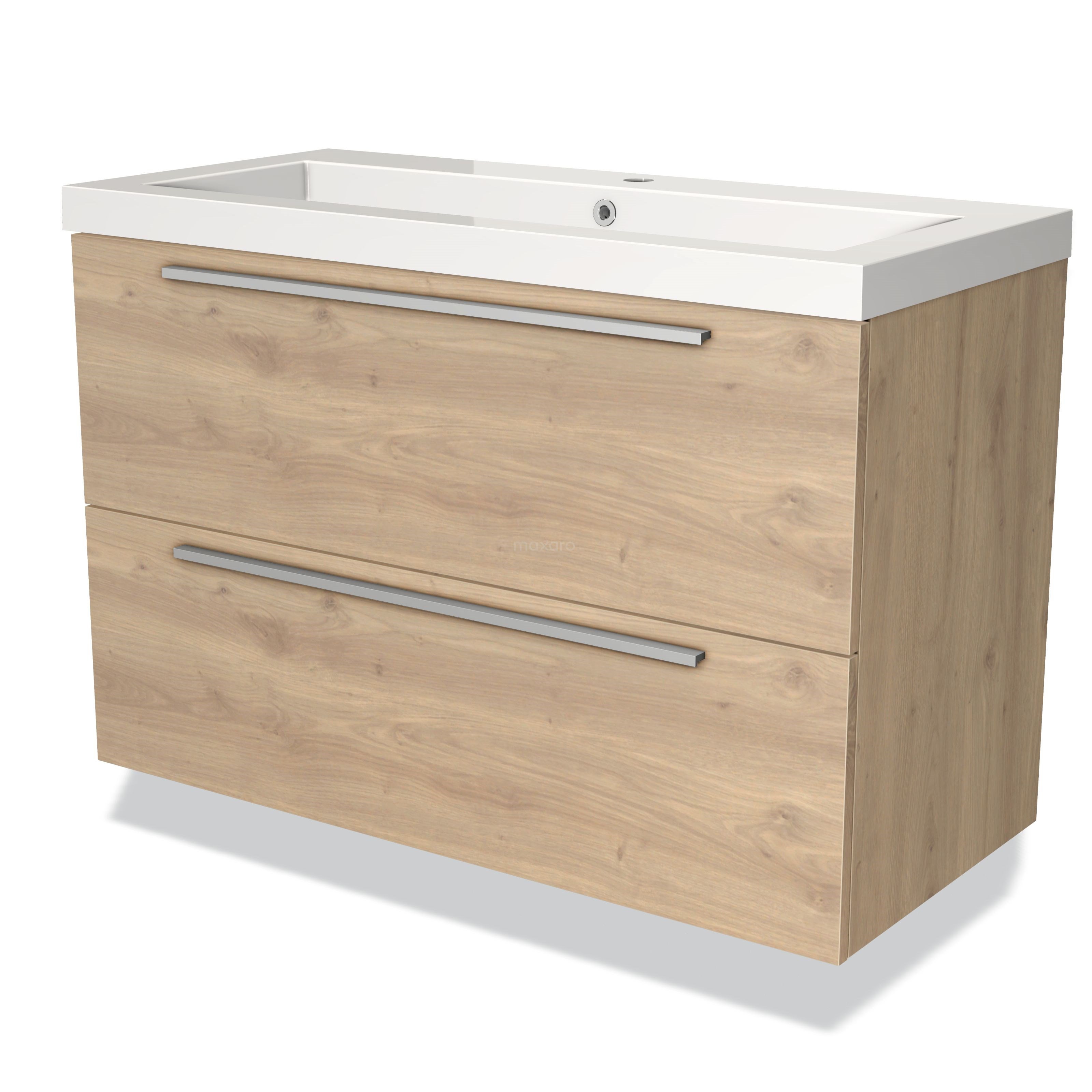 Modulo Badkamermeubel met wastafel (50x50cm, rood)